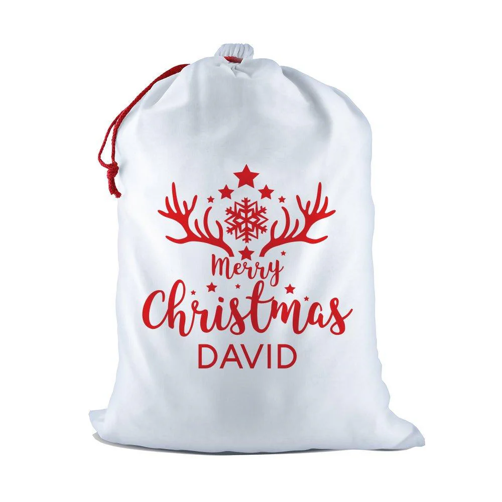 Antler White Santa Sack