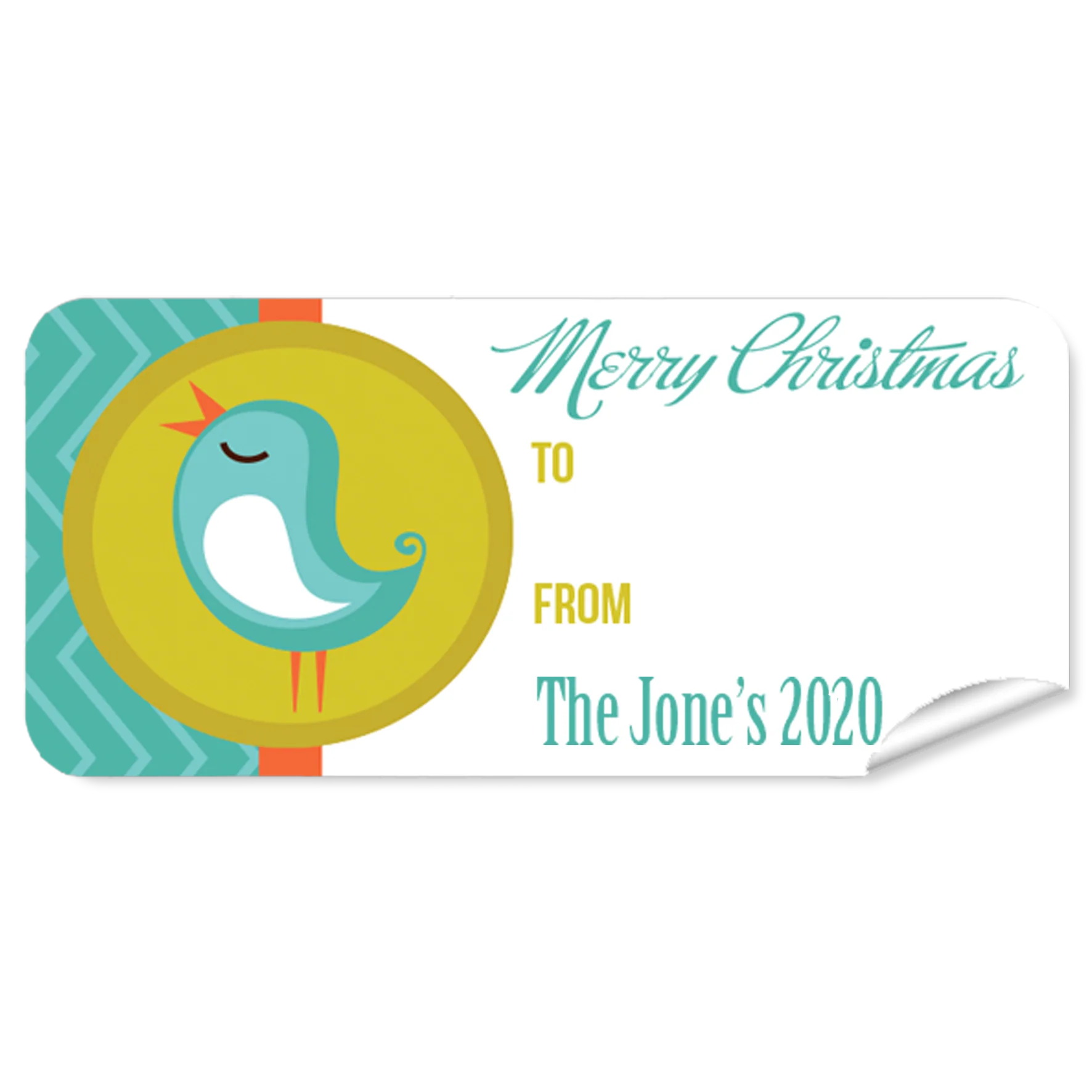Blue Bird Christmas Labels 27pk