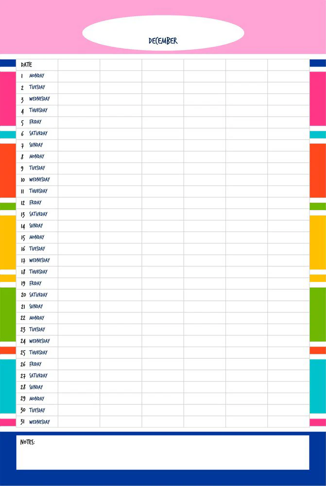 Colourful Family Planner - Image 2