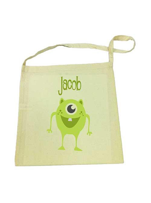 Green Alien Calico Tote Bag