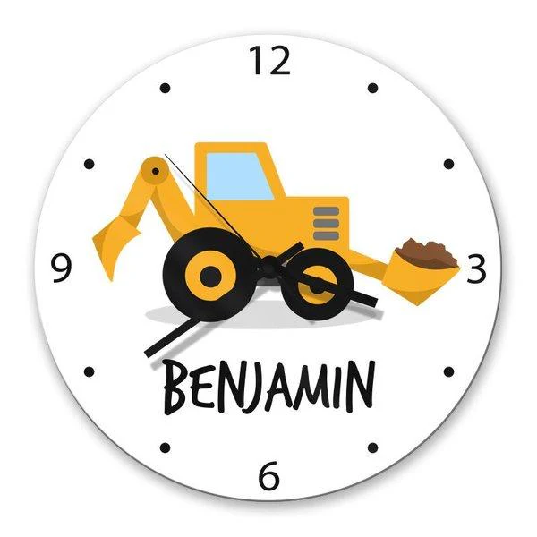 Little Digger Glass Clock - Image 2