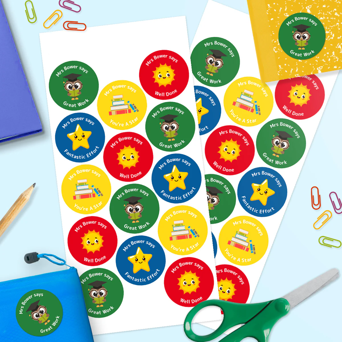 Mix Owl Teacher Stickers - Image 2