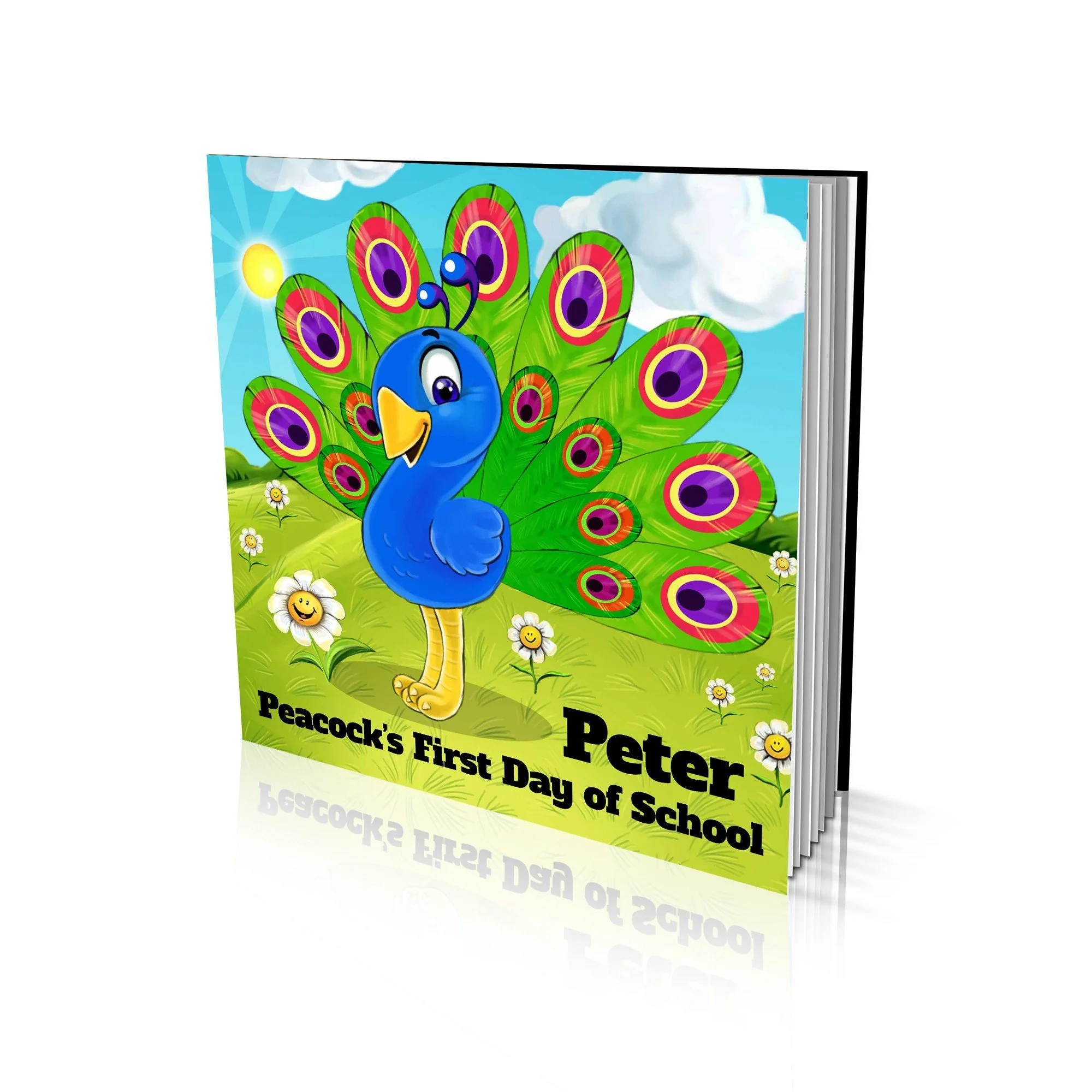 Peacock's First Day of School Large Soft Cover Story Book