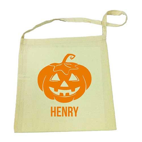 Pumpkin Halloween Calico Tote Bag