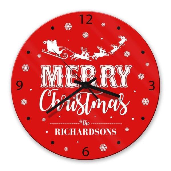 Santa Sleigh Glass Clock - Image 2