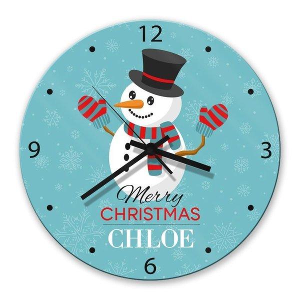 Snowman Glass Clock - Image 2