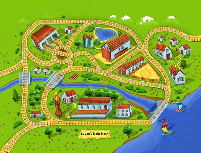 Train Play Blanket Large