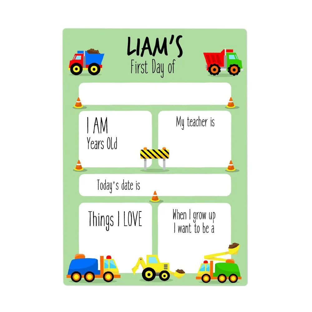 Truck First Day Sign - Large
