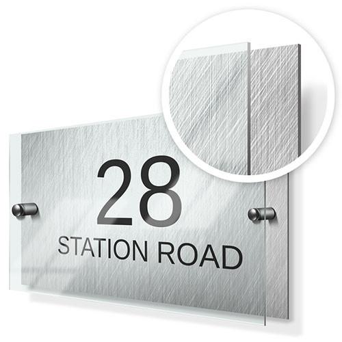 Weave Pattern Premium Acrylic Front House Sign