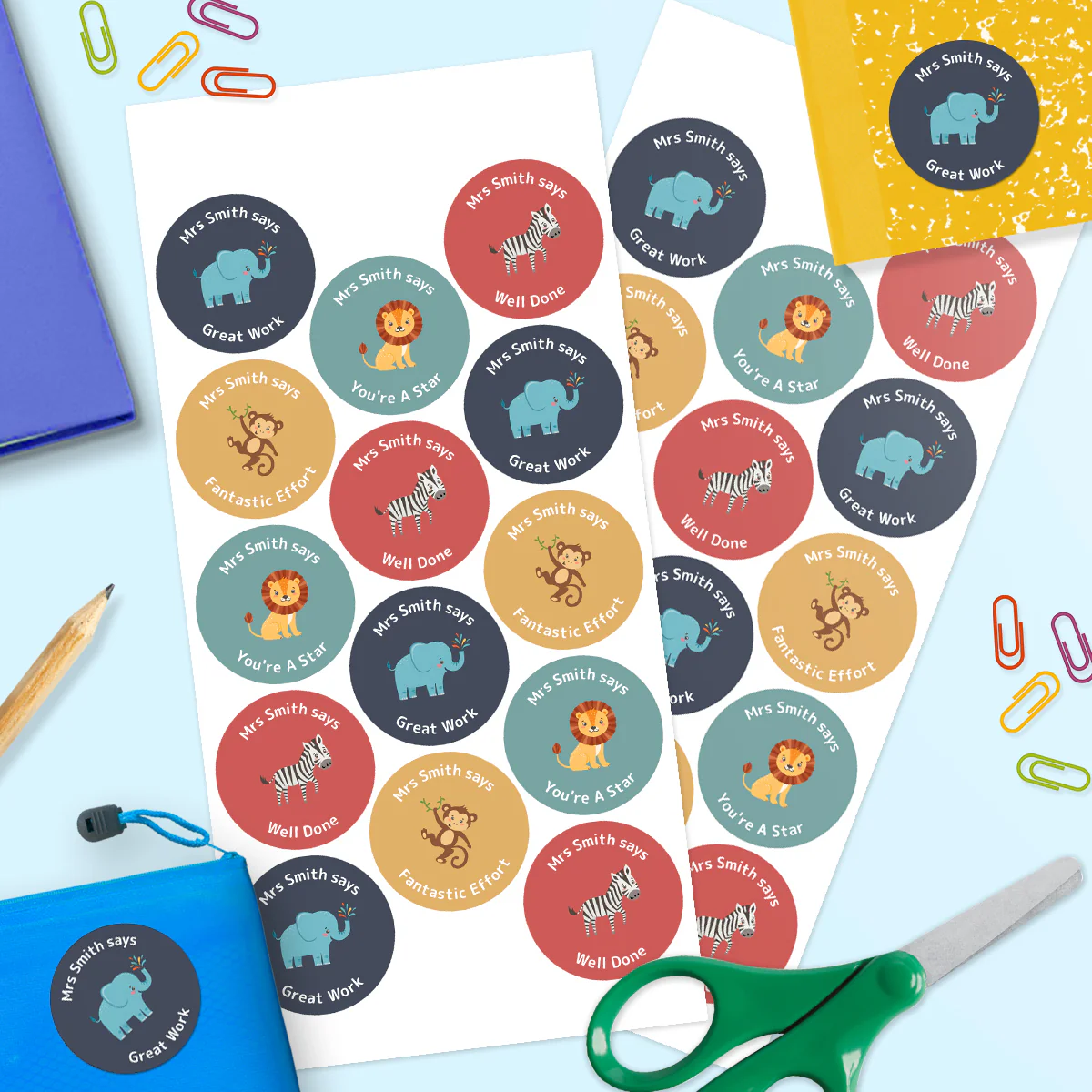 Zoo Animals Teacher Stickers - Image 2